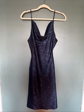Lulu's Midnight Floral Slip Dress